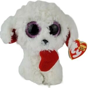Ty Beanie Boos Honey Bun The Valentines Day Dog 6" Plush